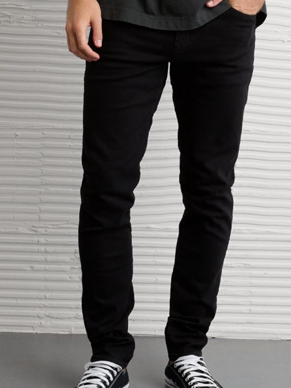 Men's Black Slim Jeans - Classic Black